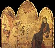 Simone Martini Detail of the Annunciation and two saints oil painting on canvas